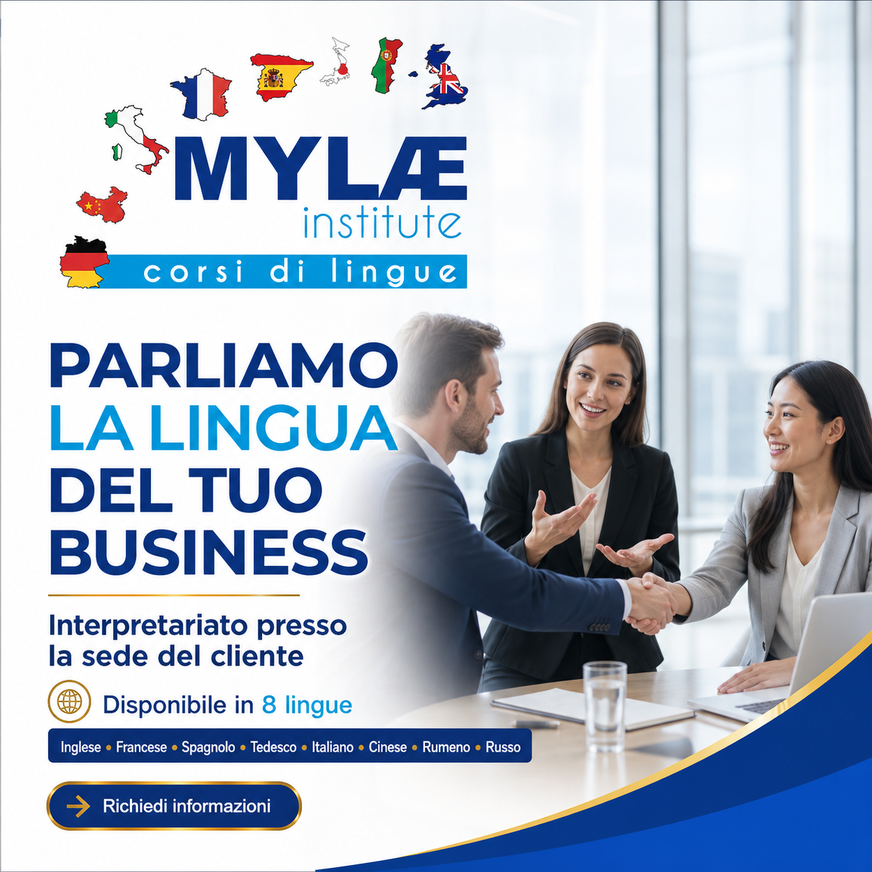 Post MYLAE INSTITUTE® dedicato al servizio di interpretariato presso la sede del cliente